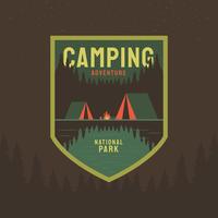 Camping Retro Abzeichen vektor