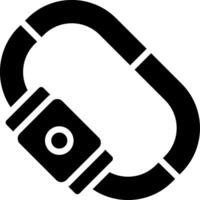 Karabiner kreatives Icon-Design vektor