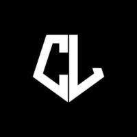 cl-Logo-Monogramm mit Pentagon-Form-Design-Vorlage vektor