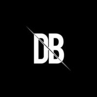 db-Logo-Monogramm mit Slash-Design-Vorlage vektor