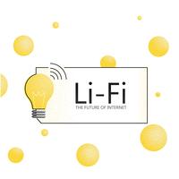 LiFi-banderoll. Framtiden för internet. Light Fidelity. Vektor platt textur illustration