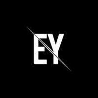 ey-Logo-Monogramm mit Slash-Design-Vorlage vektor