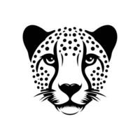 elegant och kraftfull gepard huvud silhuett logotyp ikon symbol vektor illustration