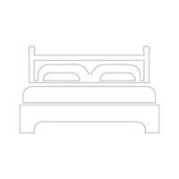vektor ikon av en dubbel- säng