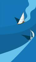 premie båt och fartyg illustration vektor mönster