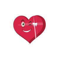 hjärta rolig tecknad serie karaktär annorlunda utgör. tecknad serie röd hjärta karaktär med rolig ansikte. Lycklig söt hjärta emoji uppsättning. kärlek vektor illustration. valentine dag kort