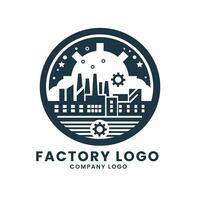 Fabrik Logo Design Konzept Industrie Logo Design Vektor