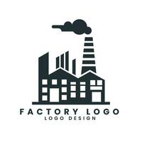 Fabrik Logo Design Konzept Industrie Logo Design Vektor