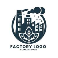 industri plagg begrepp fabrik logotyp design mall vektor