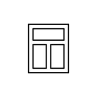 Fenster Vektor Symbol zum Anzeigen. geeignet zum Bücher, Shops, Geschäfte. editierbar Schlaganfall im minimalistisch Gliederung Stil. Symbol zum Design