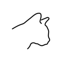 katt vektor symbol för annonser. lämplig för böcker, butiker, butiker. redigerbar stroke i minimalistisk översikt stil. symbol för design