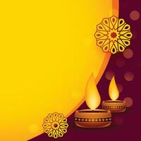 schön glücklich Diwali Hintergrund im indisch Stil Dekoration vektor