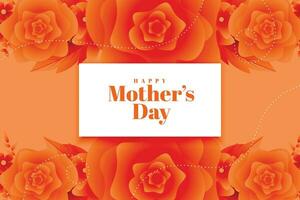glücklich Mutter Tag Blume dekorativ Gruß Design vektor