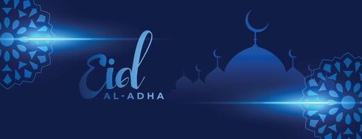 trevlig blå eid al Adha bakrid festival Semester baner vektor