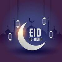 elegant eid al adha Bakrid Muslim Festival Karte Design vektor