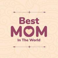 Beste Mama glücklich Mütter Tag nett Karte Design vektor