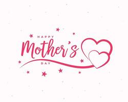 glücklich Mütter Tag Feier Herzen Karte Design vektor