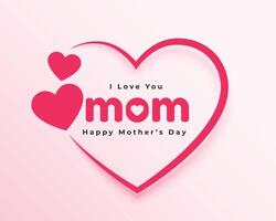 Liebe Sie Mama Herzen Karte zum Mütter Tag vektor