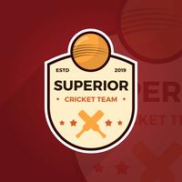 Flat Cricket Logo Badge Team Vector Mall