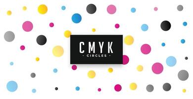 cirklar mönster bakgrund med cmyk färger vektor