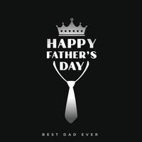 glücklich Väter Tag dunkel Gruß Design vektor