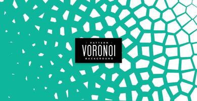 abstrakter Voronoi-Musterhintergrund in Türkisfarbe vektor