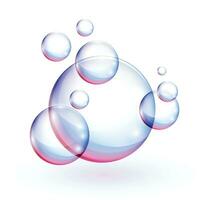 transparent vatten eller tvål bubblor bakgrund vektor
