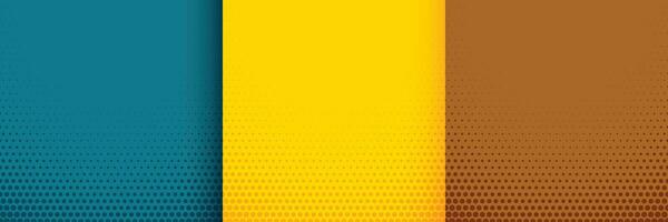 elegant halvton bakgrund uppsättning i turkos gul och brun färger vektor
