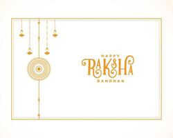 elegant Raksha bandhan festival hälsning design vektor