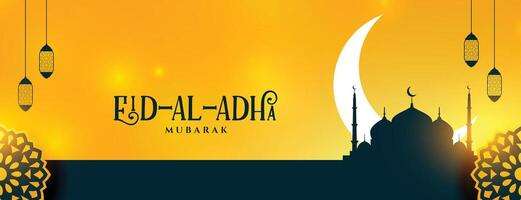 trevlig eid al Adha bakrid muslim festival baner design vektor