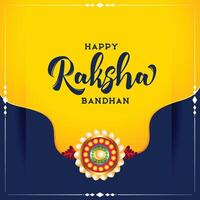 traditionell Raksha bandhan indisk festival lyckönskningar kort design vektor