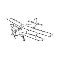 Flugzeug Modellieren Vektor skizzieren