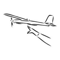 flygplan modellering vektor skiss