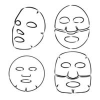 ansikte mask vektor skiss