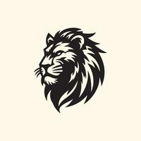 Löwe Kopf Vektor Illustration isoliert auf Pfirsich Hintergrund zum tätowieren oder T-Shirt Design