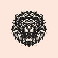 lejon huvud vektor illustration för tatuering eller t-shirt design.