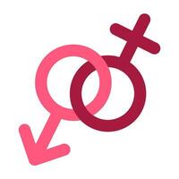 männlich und weiblich Sex Geschlecht Symbol Symbol Vektor