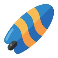 Abenteuerbrett-Symbol, trendiges Design des Surfbretts vektor