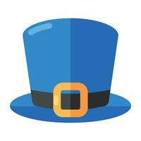 ett redigerbar design ikon trollkarl hatt, huvudbonader tillbehör vektor