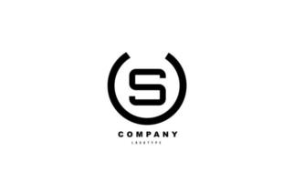 s Schwarz-Weiß-Buchstaben-Logo-Alphabet-Icon-Design für Unternehmen und Unternehmen vektor