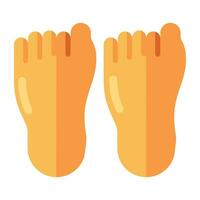 en trendig design ikon av fötter vektor