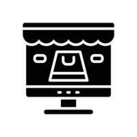 online Geschäft Symbol. Vektor Glyphe Symbol zum Ihre Webseite, Handy, Mobiltelefon, Präsentation, und Logo Design.