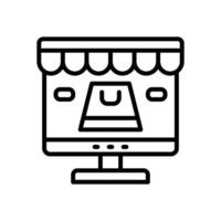online Geschäft Symbol. Vektor Linie Symbol zum Ihre Webseite, Handy, Mobiltelefon, Präsentation, und Logo Design.