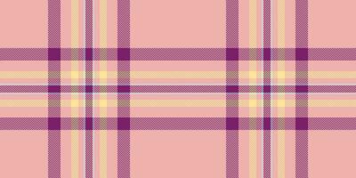 fullkomlighet vektor tyg textil, sammet mönster textur bakgrund. storbritannien sömlös tartan kolla upp pläd i ljus och rosa färger.