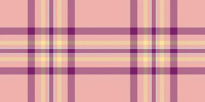 Perfektion Vektor Stoff Textil, Samt Muster Textur Hintergrund. Großbritannien nahtlos Tartan prüfen Plaid im Licht und Rosa Farben.