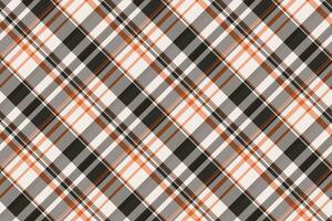 stroke pläd mönster kolla upp, fullkomlighet vektor tartan sömlös. golv textur bakgrund tyg textil- i grå och orange färger.