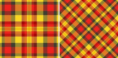 Stoff nahtlos Hintergrund von Muster Tartan Textil- mit ein prüfen Plaid Vektor Textur.