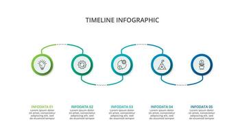 kreativ Konzept zum Infografik mit 5 Schritte, Optionen, Teile oder Prozesse. Geschäft Daten Visualisierung. vektor