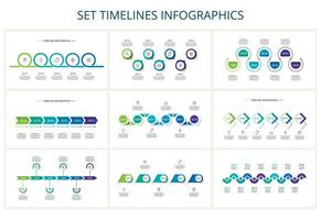 kreativ begrepp för infographic med 5, 6, 7 steg, alternativ, delar eller processer. företag data visualisering vektor