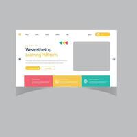 farbig Landung Seite Webseite Design Vorlage einstellen mit eben Elemente Links minimalistisch Stil Vektor Illustration